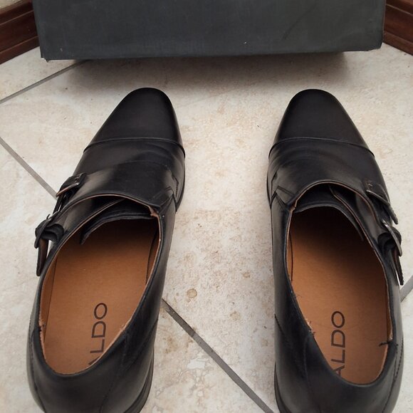 Aldo Black Monk Strap Shoes Size 12 main image 4